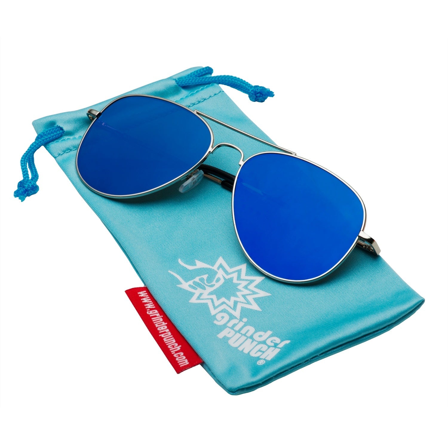 Betsy - Silver Rim Blue Lens
