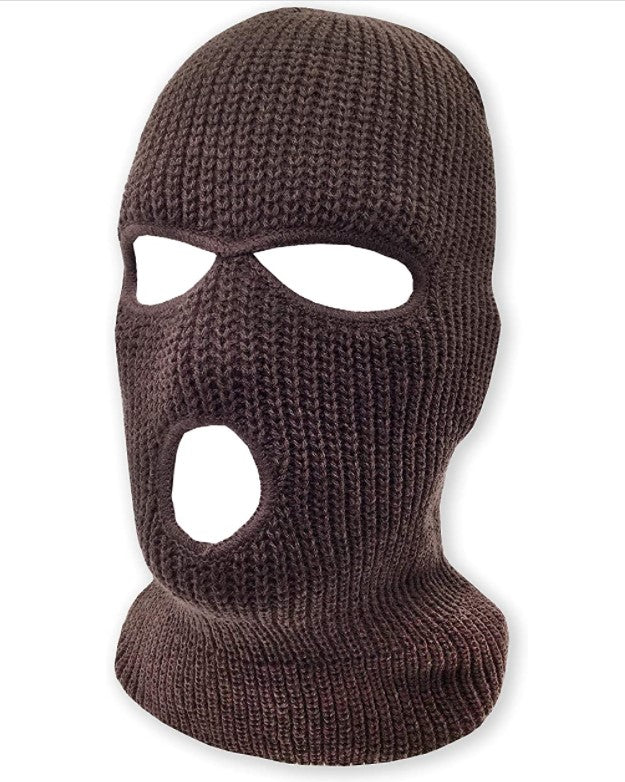 3 Hole Knitted Full Face Ski Mask Winter Balaclava Face Cover for Outdoor Sports
