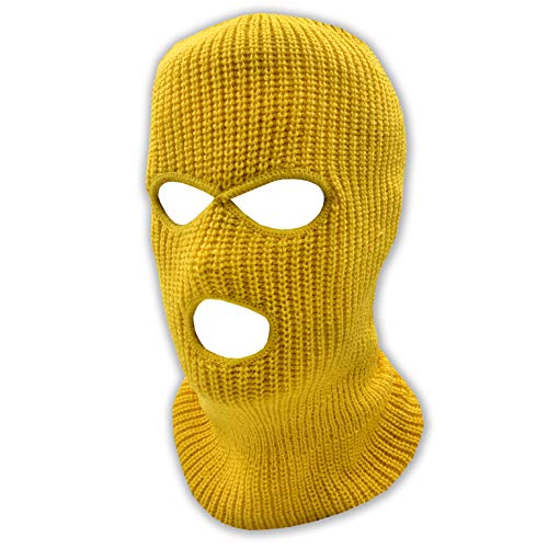 3 Hole Knitted Full Face Ski Mask Winter Balaclava Face Cover for Outdoor Sports