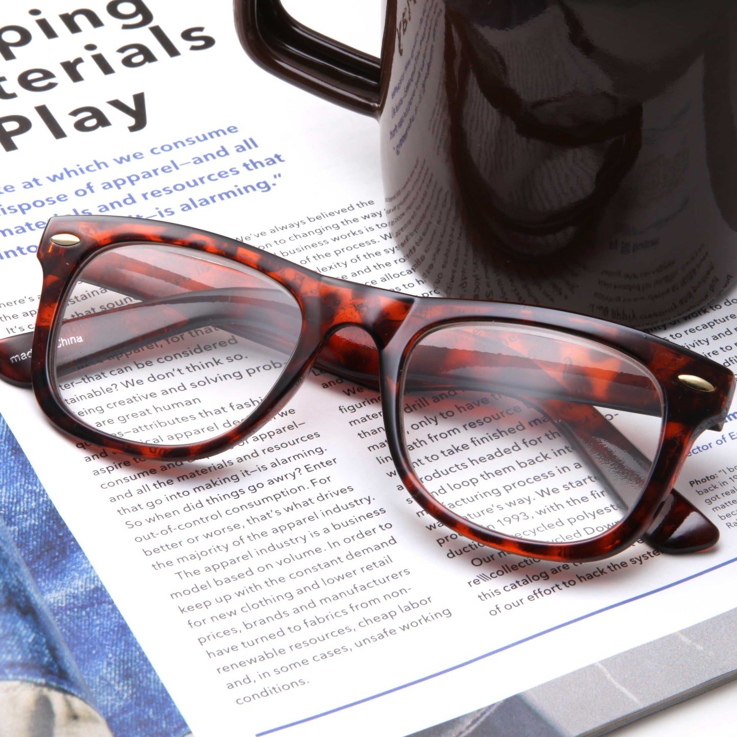 grinderPUNCH 2 Pack High Magnification Reading Glasses Strong Power Readers