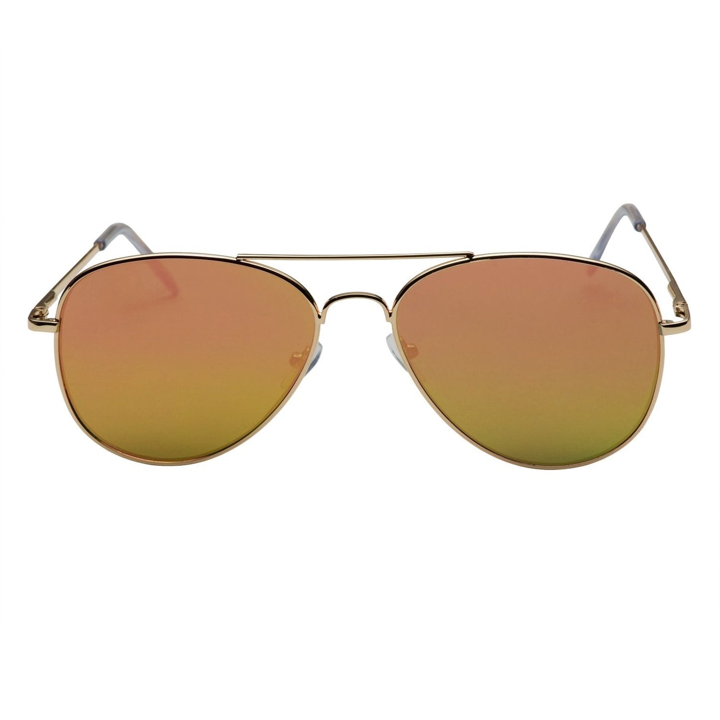 grinderPUNCH Aviator Sunglasses with Flat Mirrored Lens