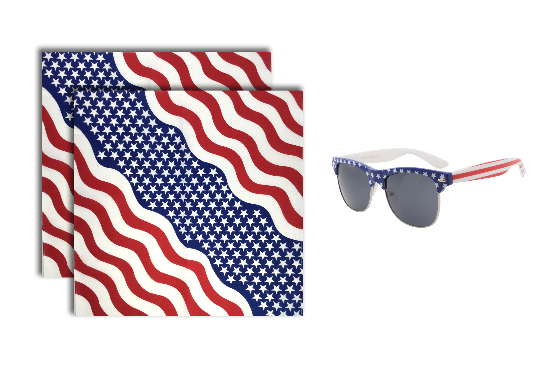 Apollo's Creed All American Flag Browline Sunglasses and Bandana Pack - grinderPUNCH