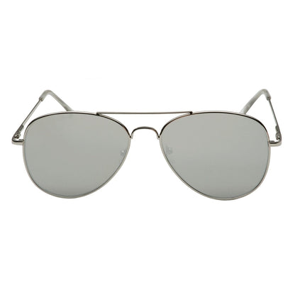 grinderPUNCH Aviator Sunglasses with Flat Mirrored Lens