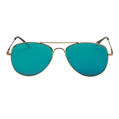 grinderPUNCH Aviator Sunglasses with Flat Mirrored Lens