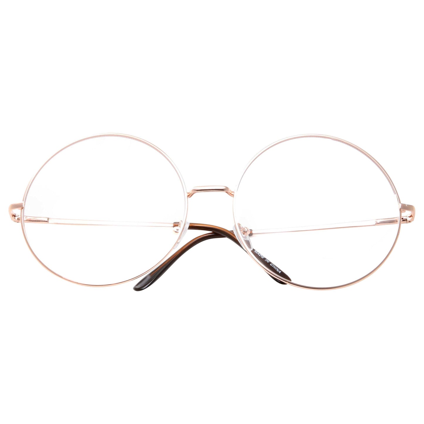 grinderPUNCH - XXL Super Oversized Glasses Round Circle Frame Clear Lens