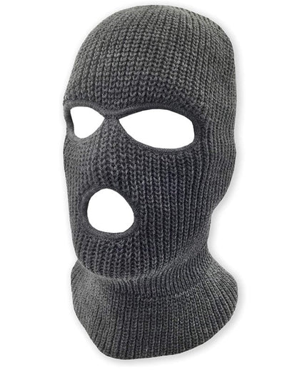 3 Hole Knitted Full Face Ski Mask Winter Balaclava Face Cover for Outdoor Sports