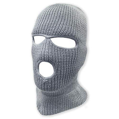 3 Hole Knitted Full Face Ski Mask Winter Balaclava Face Cover for Outdoor Sports